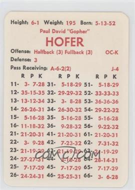 1981 APBA Football 1980 Season - [Base] #_PAHO.2 - Paul Hofer