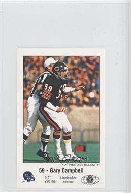 1981 Chicago Bears Police - [Base] #59 - Gary Campbell