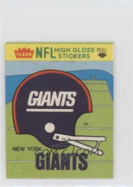 1981 Fleer Team Action - High Gloss Stickers #_NYGL - New York Giants (Logo)