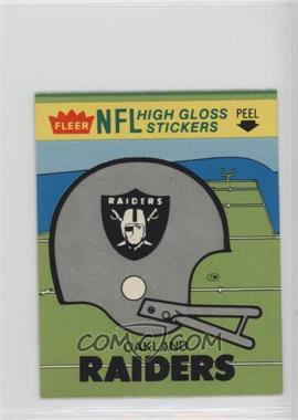 1981 Fleer Team Action - High Gloss Stickers #_OAKH - Oakland Raiders (Helmet)