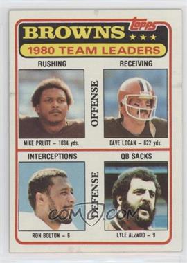 1981 Topps - [Base] #113 - Mike Pruitt, Dave Logan, Ron Bolton, Lyle Alzado [Poor to Fair]