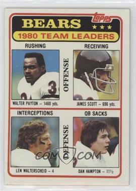 1981 Topps - [Base] #264 - Team Leaders - Walter Payton, James Scott, Len Walterscheid, Dan Hampton