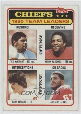 1981 Topps - [Base] #394 - Ted McKnight, Henry Marshall, Gary Barbaro, Art Still