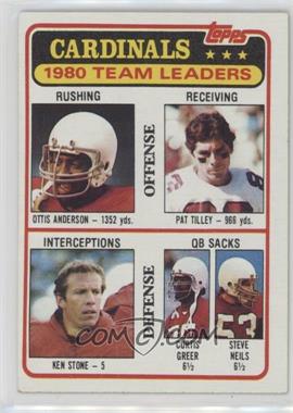 1981 Topps - [Base] #468 - Ottis Anderson, Pat Tilley, Ken Stone, Curtis Greer, Steve Neils