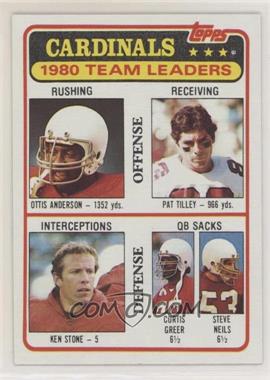 1981 Topps - [Base] #468 - Ottis Anderson, Pat Tilley, Ken Stone, Curtis Greer, Steve Neils