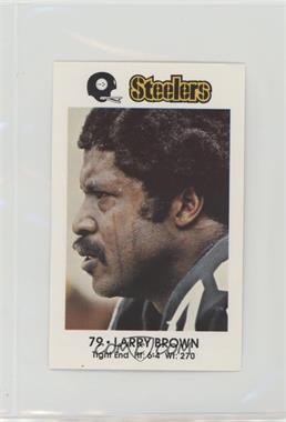 1982 Coca-Cola/Kiwanis Club Pittsburgh Steelers - [Base] #_LABR - Larry Brown