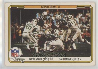 1982 Fleer Teams in Action - [Base] #59 - Super Bowl III [Good to VG‑EX]