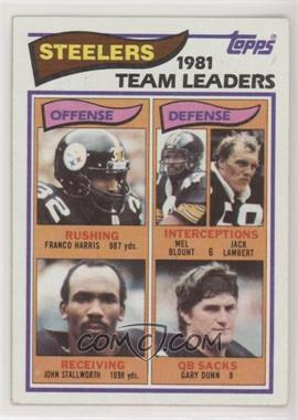 1982 Topps - [Base] #202 - Franco Harris, Mel Blount, Jack Lambert, John Stallworth, Gary Dunn