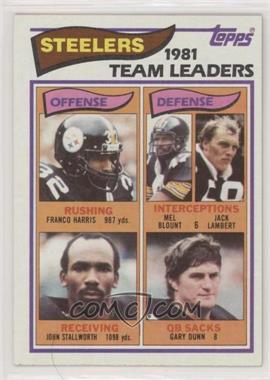 1982 Topps - [Base] #202 - Franco Harris, Mel Blount, Jack Lambert, John Stallworth, Gary Dunn