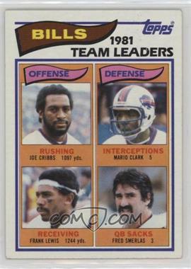 1982 Topps - [Base] #21 - Joe Cribbs, Mario Clark, Frank Lewis, Fred Smerlas