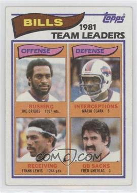 1982 Topps - [Base] #21 - Joe Cribbs, Mario Clark, Frank Lewis, Fred Smerlas