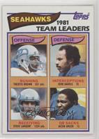 Theotis Brown, John Harris, Steve Largent, Jacob Green [EX to NM]