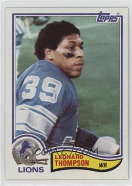 1982 Topps - [Base] #352 - Leonard Thompson