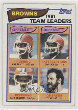 1982 Topps - [Base] #55 - Mike Pruitt, Clarence Scott, Ozzie Newsome, Lyle Alzado