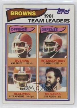 1982 Topps - [Base] #55 - Mike Pruitt, Clarence Scott, Ozzie Newsome, Lyle Alzado