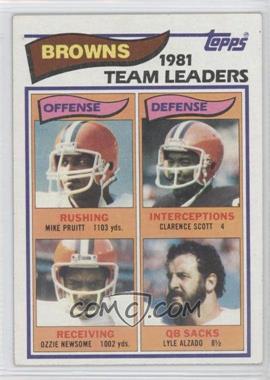 1982 Topps - [Base] #55 - Mike Pruitt, Clarence Scott, Ozzie Newsome, Lyle Alzado