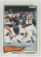 AFC 81 Championship Bengals Chargers [EX to NM]