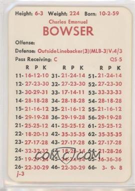 1983 APBA Football 1982 Season - [Base] #_CHBO - Charles Bowser