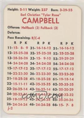 1983 APBA Football 1982 Season - [Base] #_EACA - Earl Campbell