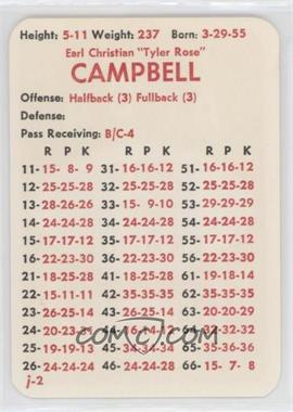 1983 APBA Football 1982 Season - [Base] #_EACA - Earl Campbell