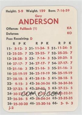 1983 APBA Football 1982 Season - [Base] #_GAAN - Gary Anderson