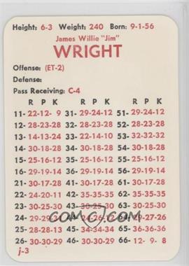 1983 APBA Football 1982 Season - [Base] #_JAWR - James Wright