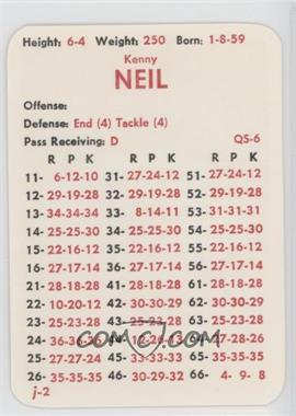 1983 APBA Football 1982 Season - [Base] #_KENE - Kenny Neil