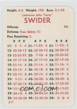 1983 APBA Football 1982 Season - [Base] #_LASW - Larry Swider