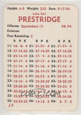1983 APBA Football 1982 Season - [Base] #_LUPR - Luke Prestridge
