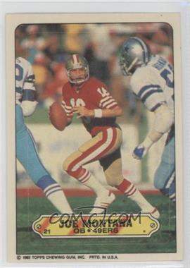 1983 Topps - Stickers #21 - Joe Montana