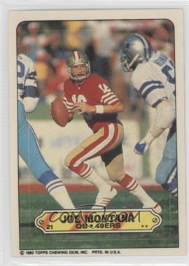 1983 Topps - Stickers #21 - Joe Montana