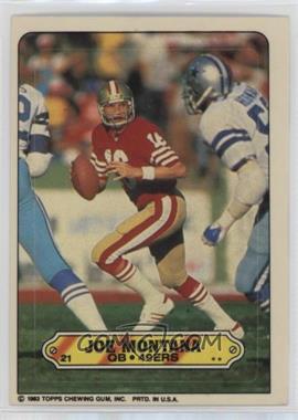 1983 Topps - Stickers #21 - Joe Montana