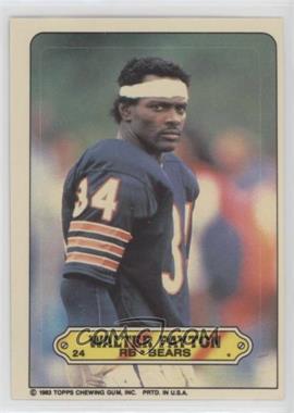 1983 Topps - Stickers #24 - Walter Payton