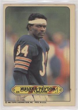 1983 Topps - Stickers #24 - Walter Payton