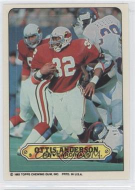 1983 Topps - Stickers #3 - Ottis Anderson