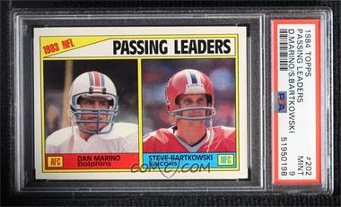 1984 Topps - [Base] #202 - League Leaders - Dan Marino, Steve Bartkowski [PSA 9 MINT]