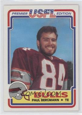 1984 Topps USFL - [Base] #39 - Paul Bergmann