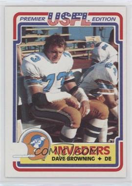 1984 Topps USFL - [Base] #85 - Dave Browning