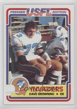 1984 Topps USFL - [Base] #85 - Dave Browning