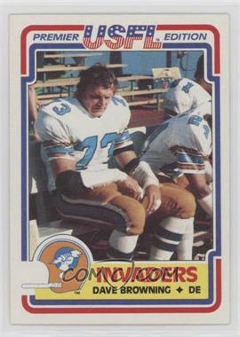 1984 Topps USFL - [Base] #85 - Dave Browning