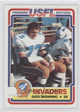 1984 Topps USFL - [Base] #85 - Dave Browning