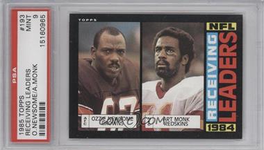 1985 Topps - [Base] #193 - Ozzie Newsome, Art Monk [PSA 9 MINT]