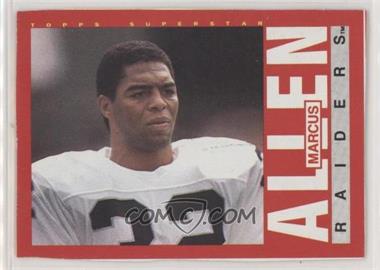 1985 Topps - Wax Box Bottom Superstars #A - Marcus Allen [Noted]