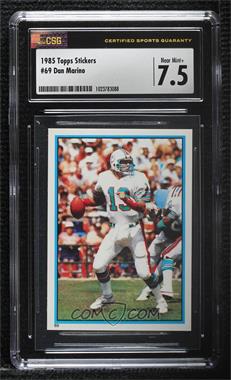 1985 Topps Album Stickers - [Base] - Coming Soon #69 - Dan Marino [CSG 7.5 Near Mint+]