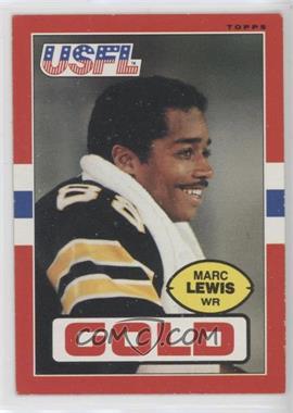 1985 Topps USFL - [Base] #34 - Marc Lewis