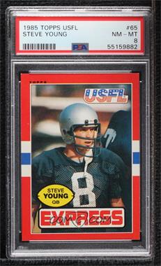 1985 Topps USFL - [Base] #65 - Steve Young [PSA 8 NM‑MT]