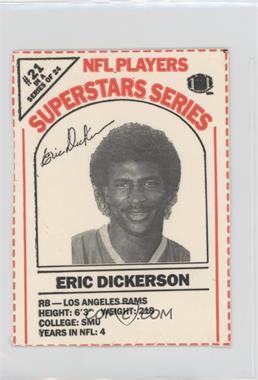 1986 Dairy Pak Milk Carton Cards - [Base] - Red/Black Ink #21 - Eric Dickerson [EX to NM]