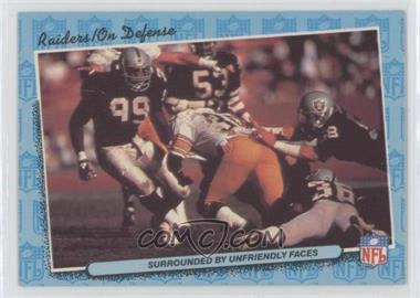 1986 Fleer Live Action Football - [Base] #38 - On Defense - Surrounded by Unfriendly Faces