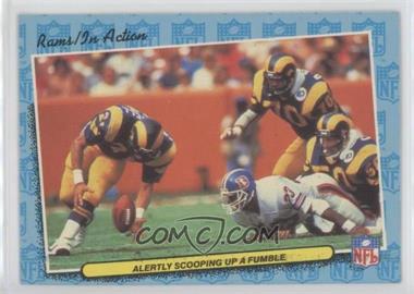 1986 Fleer Live Action Football - [Base] #42 - In Action - Alertly Scooping Up a Fumble