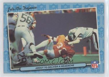 1986 Fleer Live Action Football - [Base] #59 - On Defense - About to Deliver a Headache